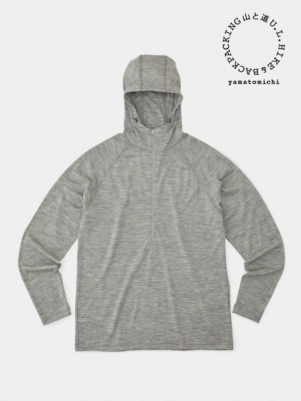 100% Merino Light Hoody #Gray Marl｜山と道 – moderate