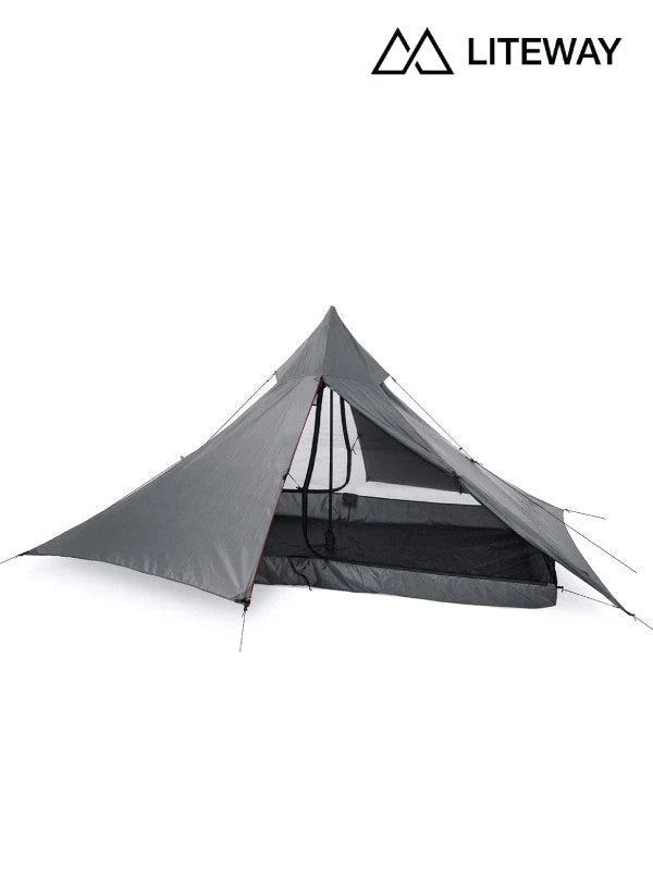 LITEWAY｜ ILLUSION DUO TENT #Gray [illu duo grey] – moderate