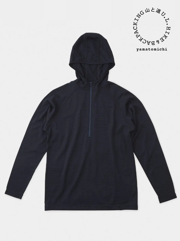 100% Merino Light Hoody #Navy｜山と道 – moderate