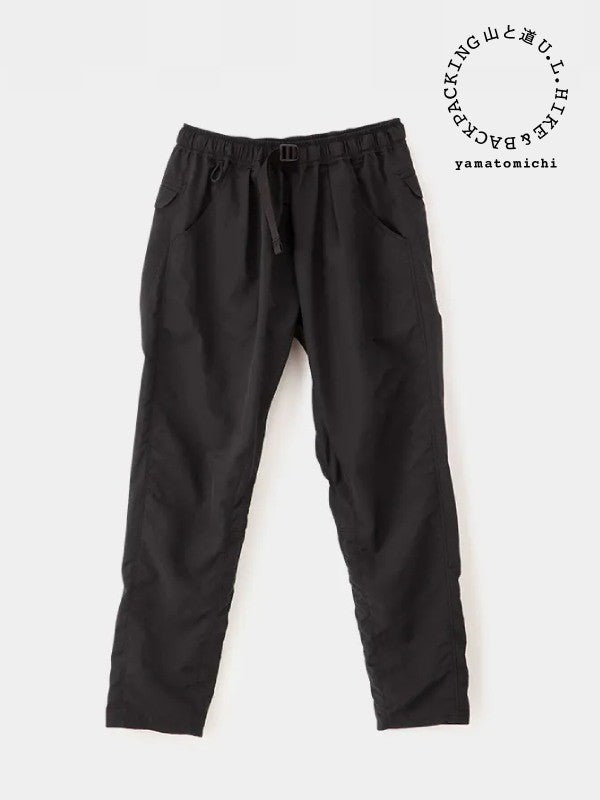 Men's One Tuck 5-Pocket Pants #Black｜山と道 – moderate