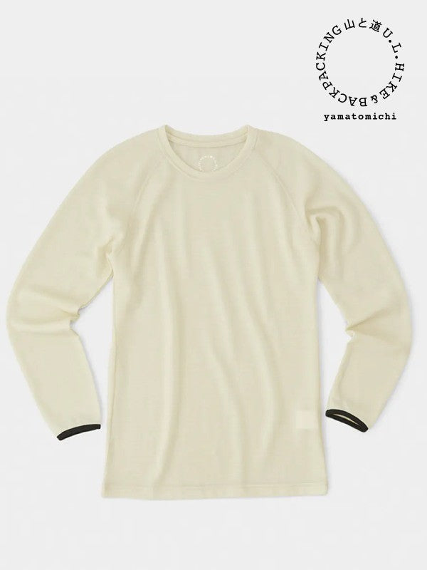 山と道 DF Mesh Merino Crew Neck/Ivory/S 山と道 DF Mesh Merino