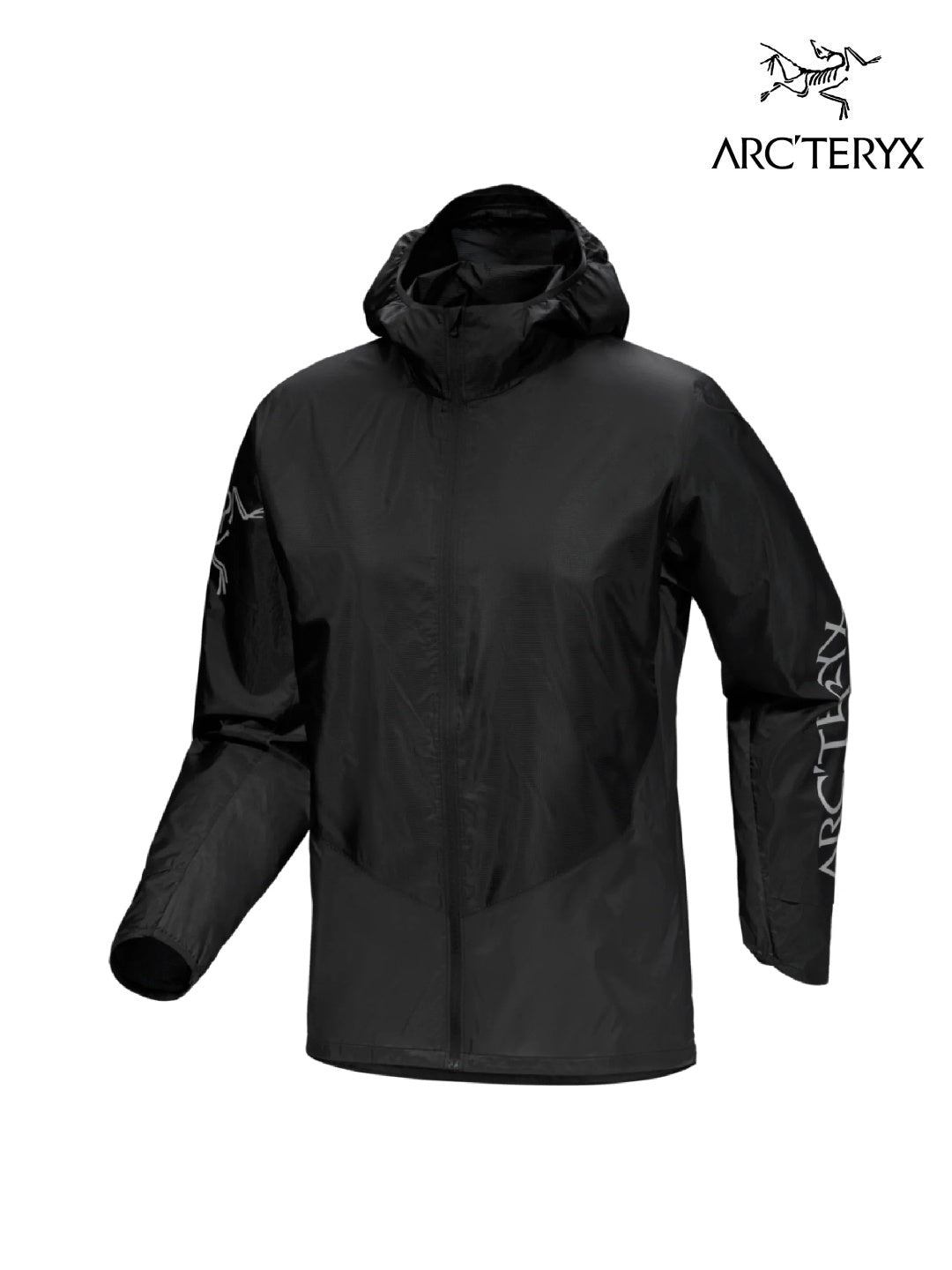千羽鶴 (ブラック） Norvan Windshell Hoody #Black / Graphite [X00001035401]｜ARC'TERYX