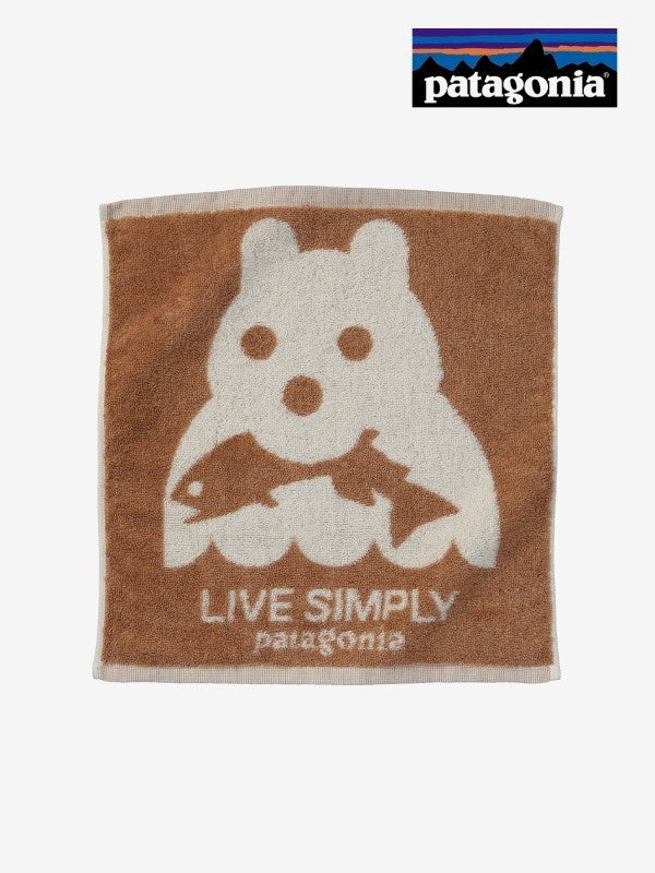 Imabari Face Towel Bear with fish [TW008]｜patagonia – moderate