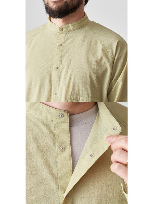 軽くて涼しいロングシャツ #アオシロツルバミ [021070]｜AXESQUIN