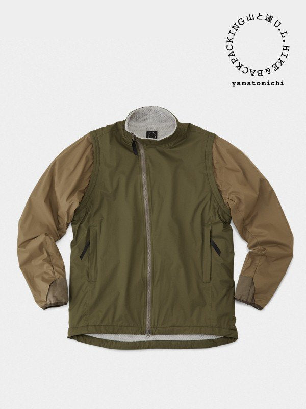 Men's Light Alpha Vest/Jacket #Olive x Nomad｜山と道 – moderate