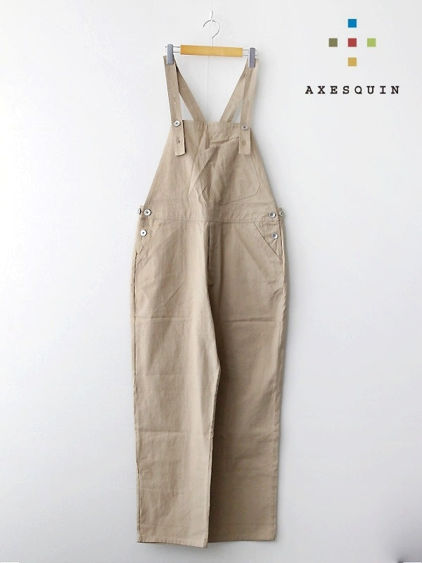 COTTON DUCK OVERALLS #Beige [322004]｜AXESQUIN