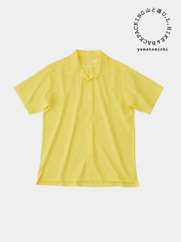 Men's Bamboo Short Sleeve Shirt #Pale Yellow｜山と道 – moderate