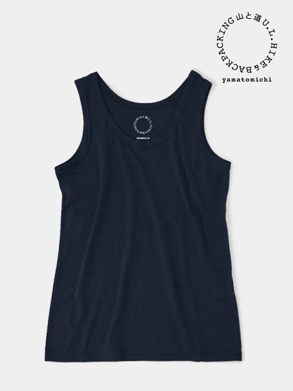 Woman's 100% Merino Light Tank #Navy｜山と道 – moderate