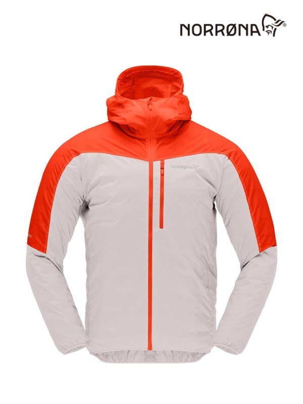 falketind aero60 Hood (M) #Arednalin/Pure Cashmere [1810-22]｜Norrona –  moderate