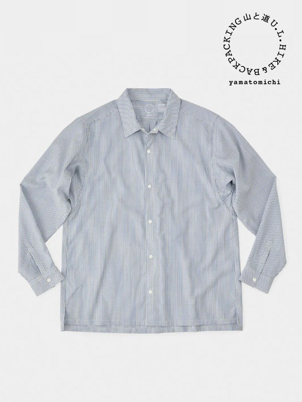 Merino Shirt #Blue Stripe｜山と道 – moderate