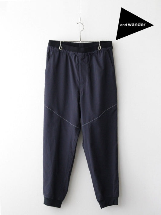 stretch rip pants #121/d.navy [4152297]｜and wander