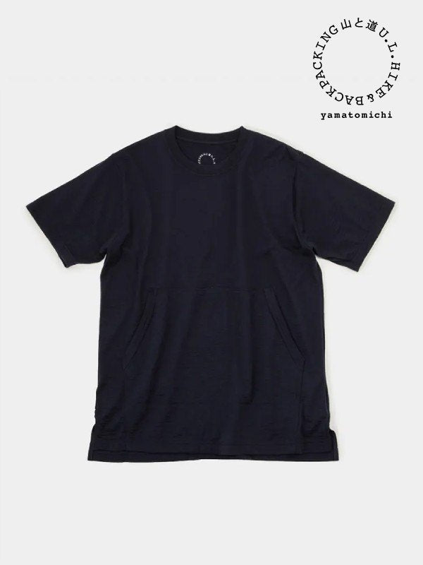 100% Merino Light Kangaroo Pocket #Navy｜山と道