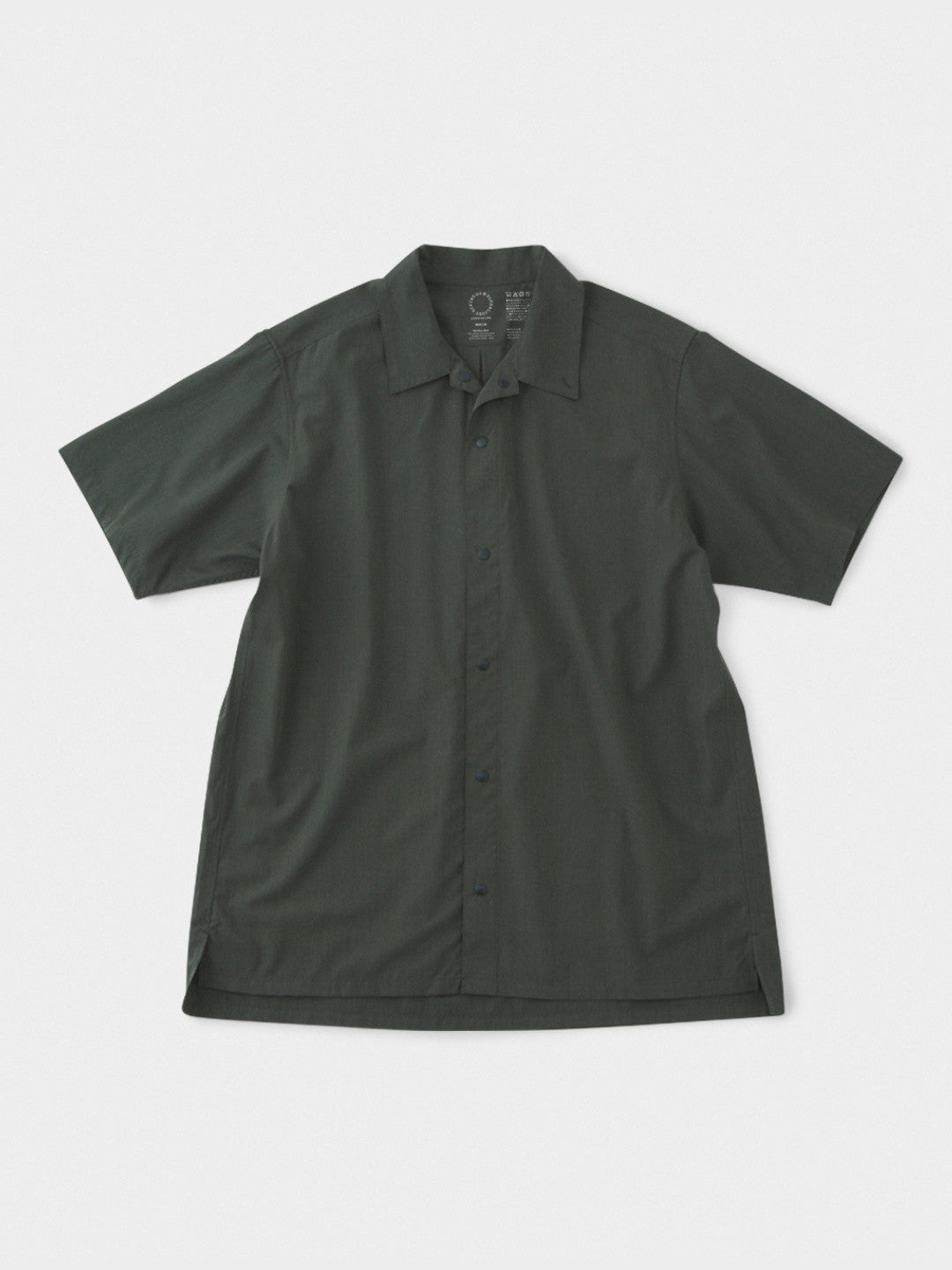 Men's Bamboo Short Sleeve Shirt #Dark Olive｜山と道 – moderate