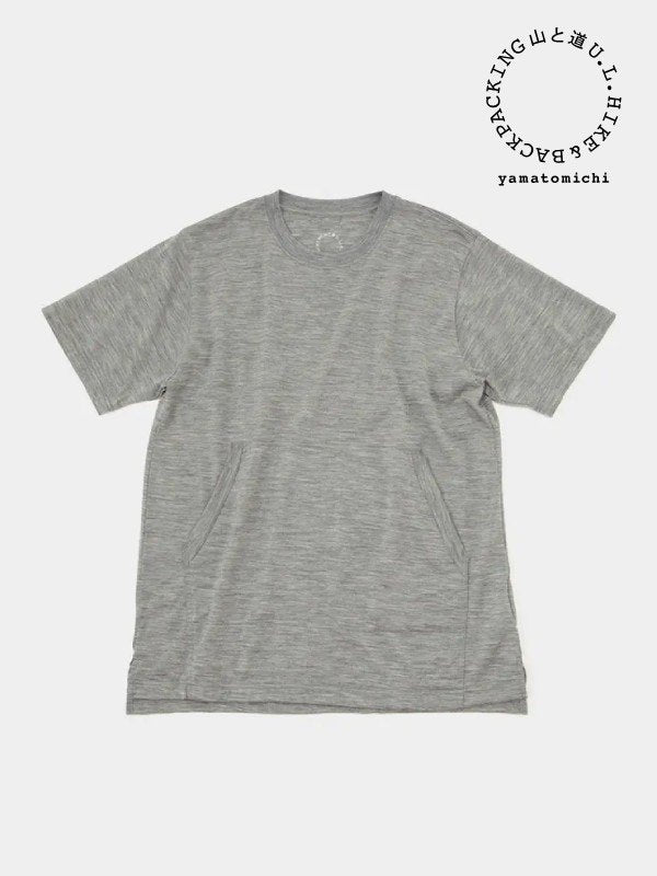 100% Merino Light Kangaroo Pocket #Gray Marl｜山と道 – moderate