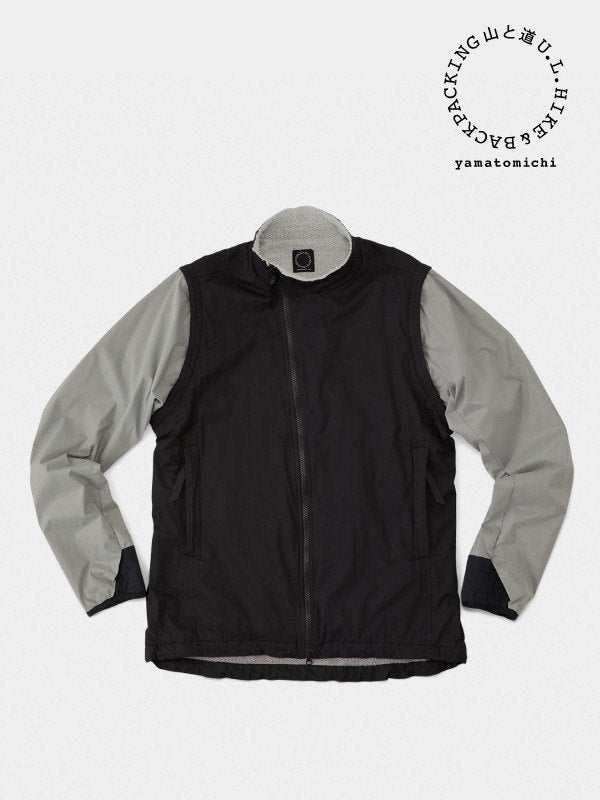 Men's Light Alpha Vest/Jacket #Black x Light Gray｜山と道 – moderate