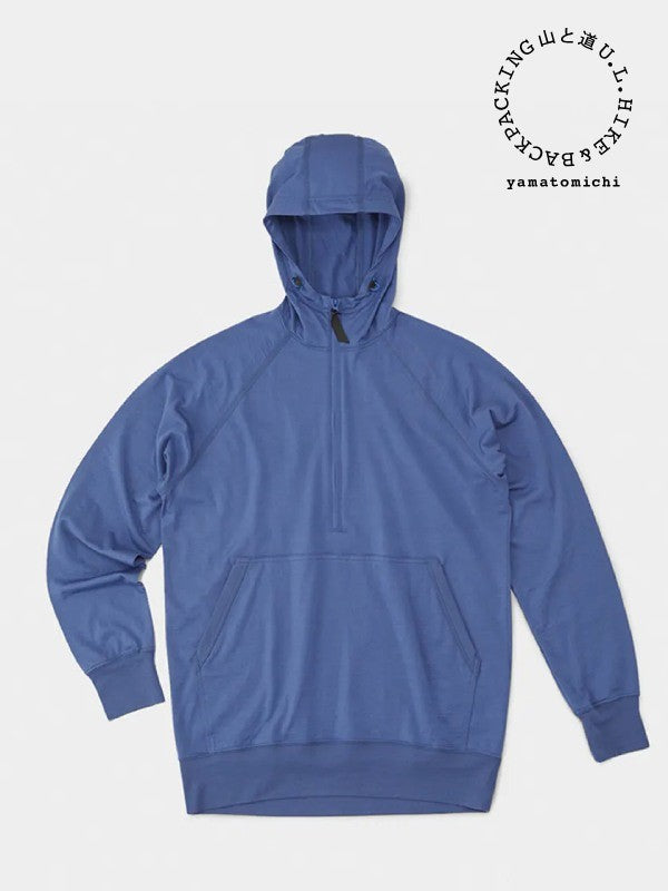 100% Merino Hoody #Jay Blue｜山と道 – moderate