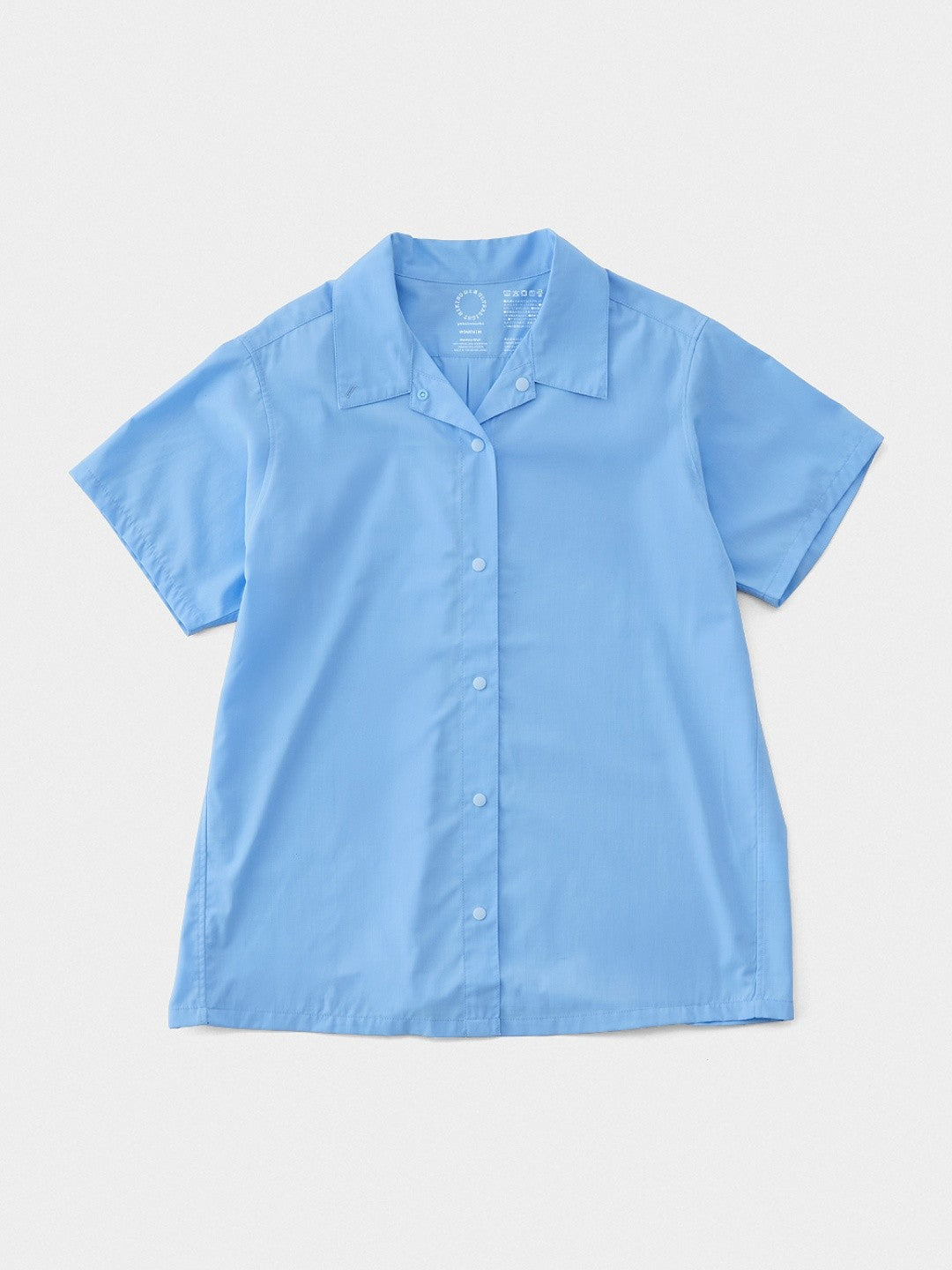 Women's Bamboo Short Sleeve Shirt #Light Blue｜山と道 – moderate