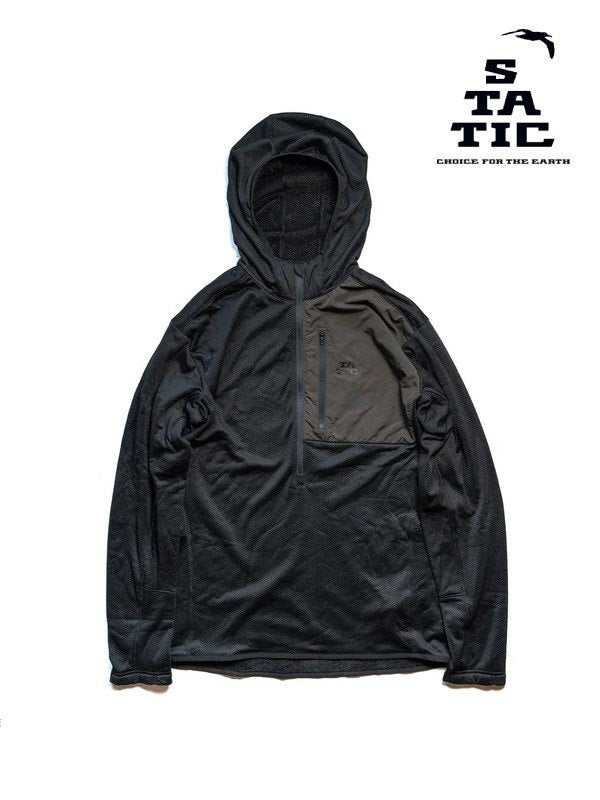 Adrift Half Zip Hoody #Black [24502]｜STATIC – moderate