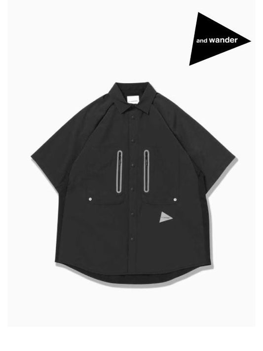Women's tech SS shirt #black [5743153045] ｜andwander