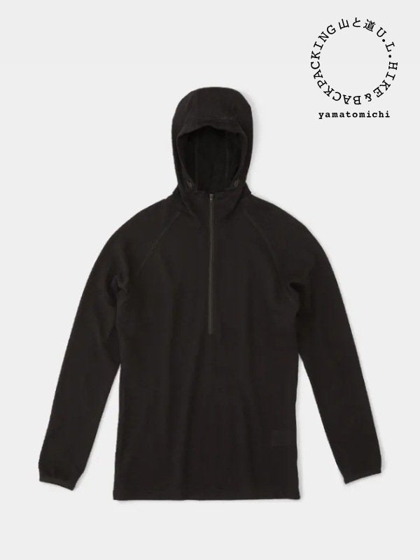 山と道｜ヤマトミチ DF Mesh Merino Hoody (unisex) #Black – moderate