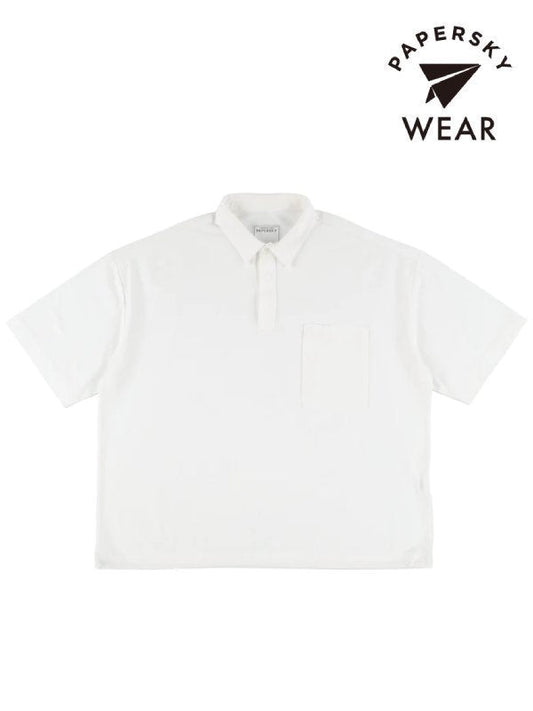 DRY&EASY BIG POLO #WHITE [PS231314]｜PAPERSKY WEAR