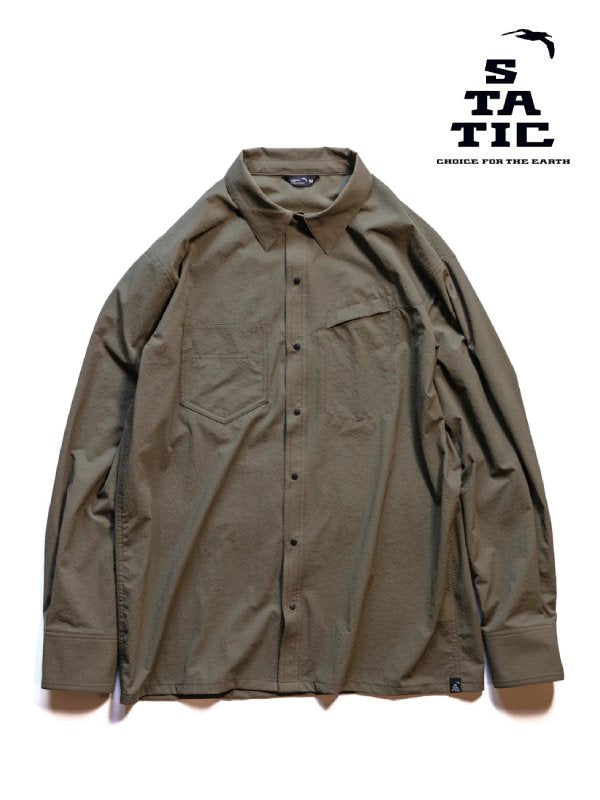 STATIC｜スタティック MERCED RIVER L/S SHIRTS #Khaki [101623