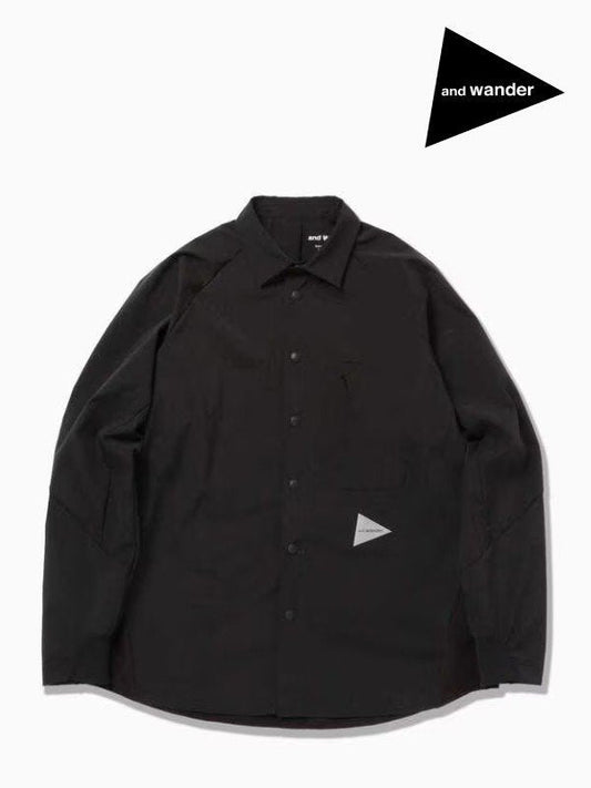 Women's fleece base LS shirt #black [5743253026] ｜andwander