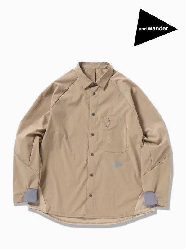 andwander|アンドワンダー Women's fleece base LS shirt andwander|アンドワンダー Women's fleece base LS shirt