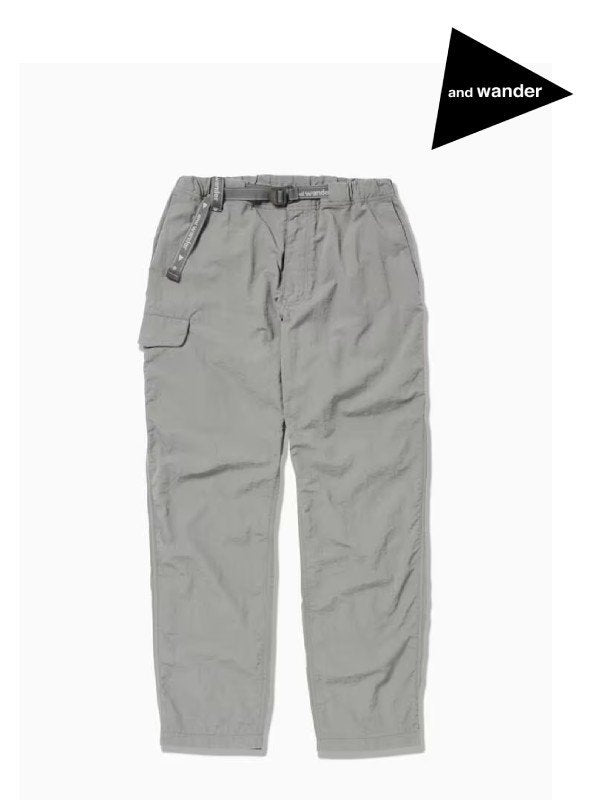 andwander｜アンドワンダー Ny taffeta hiker pants #gray [5743252037