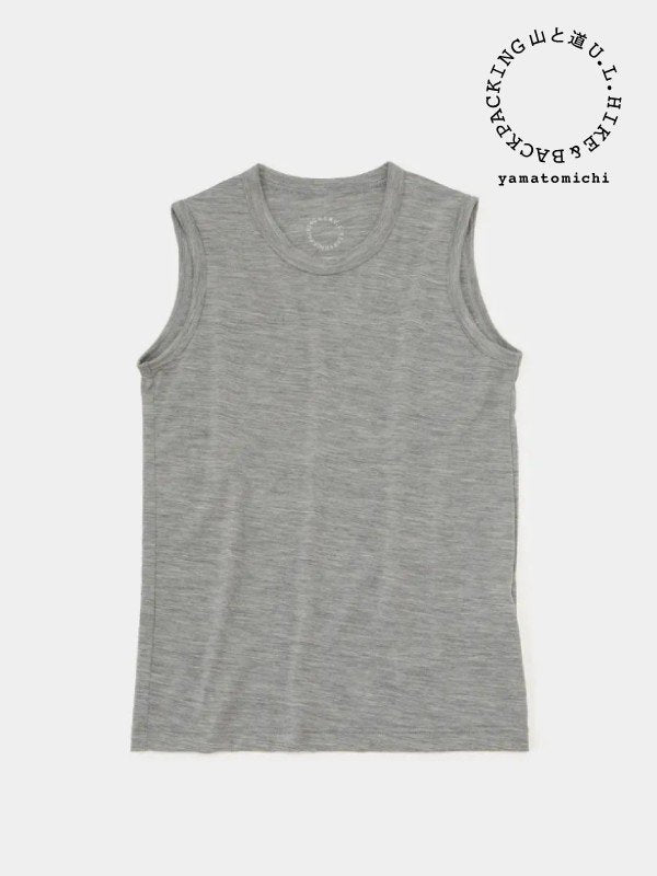 山と道｜ヤマトミチ W's 100% Merino Light Sleeveless (レディース) #Gray Marl – moderate