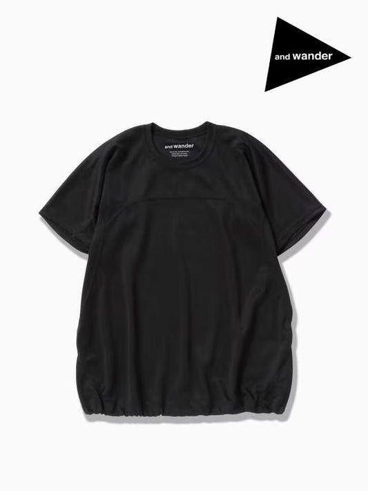 Women's power dry jersey SS T #010/black [4164137]｜and wander
