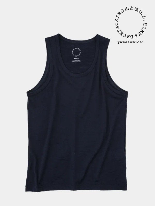 Men's 100% Merino Light Tank #Navy – moderate