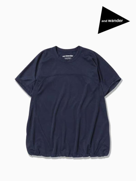 Women's power dry jersey SS T #120/navy [4164137]｜and wander