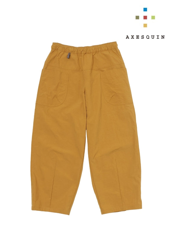 ヴィンテージナイロンのカーブパンツ #カラシイロ [022040]｜AXESQUIN