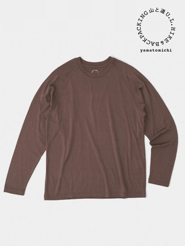 100% Merino Light Long Sleeve #Charcoal Marl｜山と道 – moderate