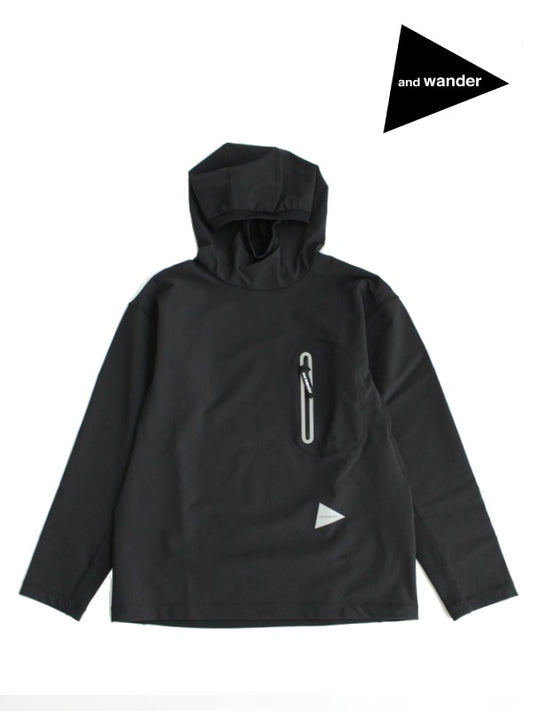Women's hybrid warm pocket hoodie #black [5743284074]【TIME_SALE_and_wander/AXESQUIN】