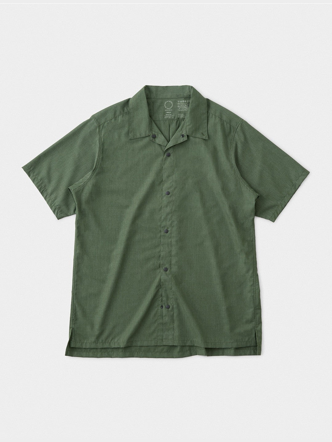 Men's Bamboo Short Sleeve Shirt #Kombu Green｜山と道
