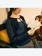 Ribbed 3D Bra Tank #Navy [NV25022]｜one nova