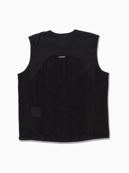 【Women】air fleece vest #Black [6241020]｜and wander