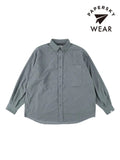 徒步骑行洞穴灯芯绒大号衬衫 #蓝灰色 [PS232008]｜PAPERSKY WEAR