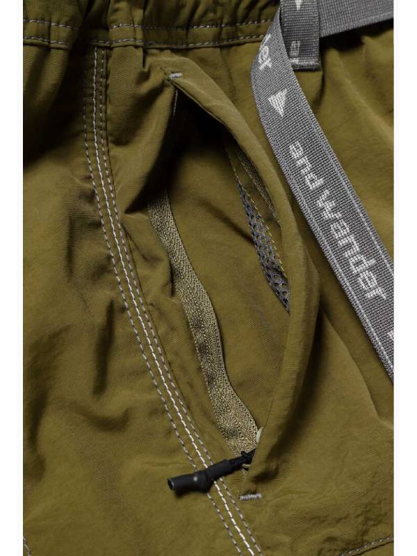 Ny taffeta hiker pants #181/d.khaki [4152139]｜and wander【Outlet_40】