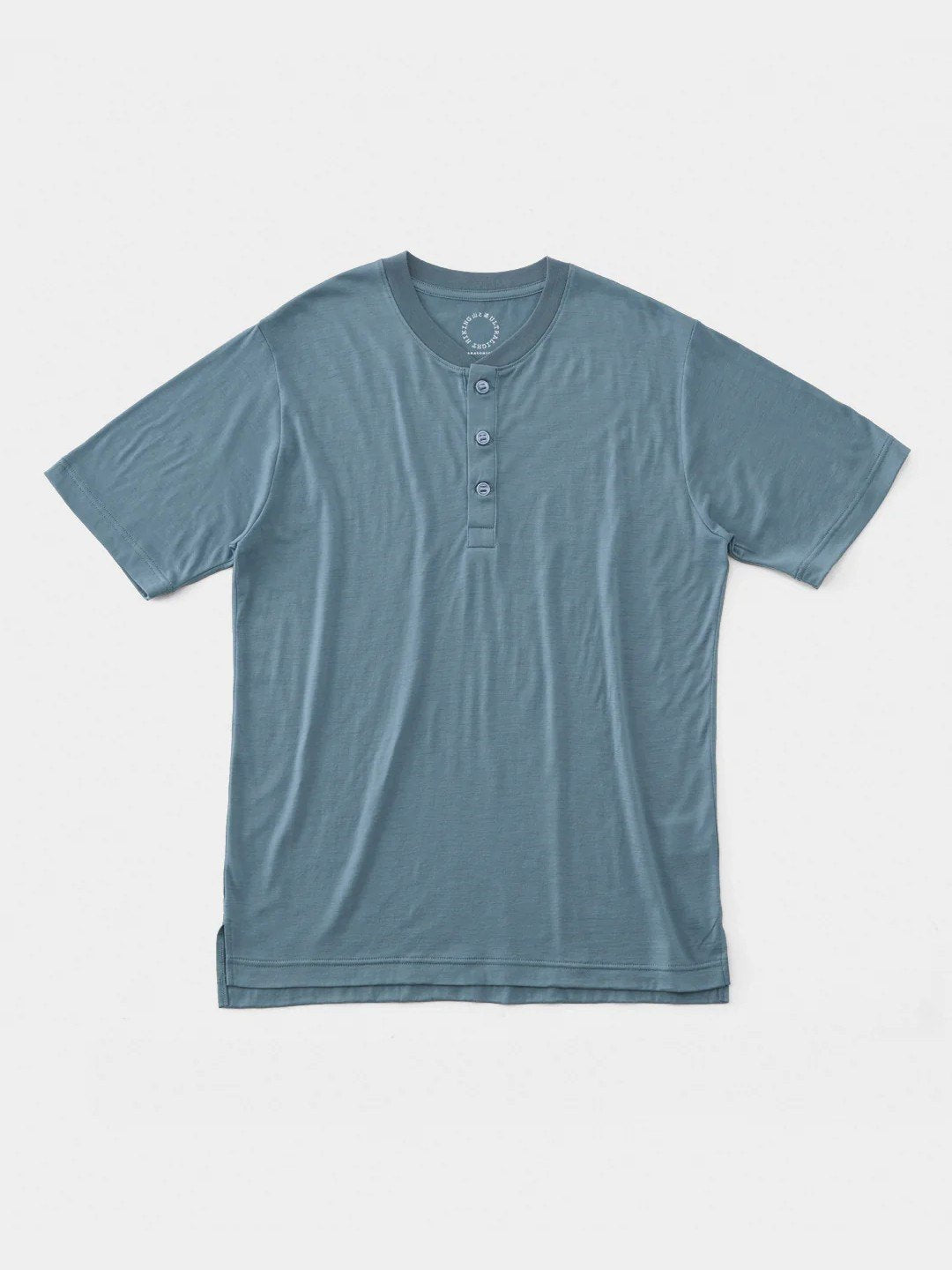 100% Light Merino Henley #Blue Gray｜山と道
