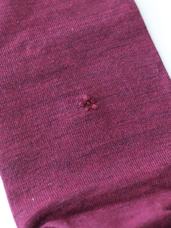 Hakusanfuuro baselyer socks #Bordeaux｜高山植物図鑑