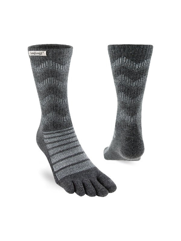 アウトドア ミッドウェイト クルーウール #スレート [223670]｜injinji