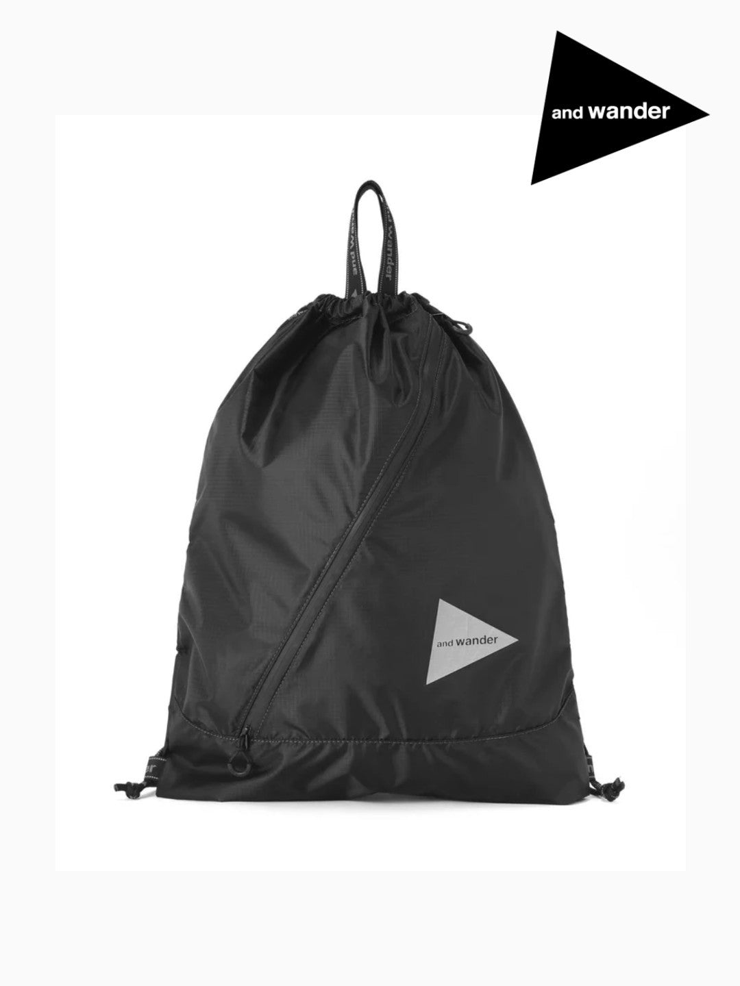 crispy rip drawstring bag #black [6985160]｜and wander