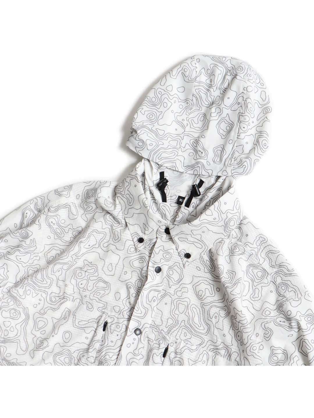 TRIPLE CROWN BUTTON DOWN LONG SLEEVE #WHITE AND BLACK TOPO [TC’BDPB-LS2]｜Jolly Gear