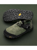 Mountain Clog Suede Leather #Sagebrush / Gray Upper - Charcoal Webbing [MC-SBG-0506]｜BEDROCK SANDALS