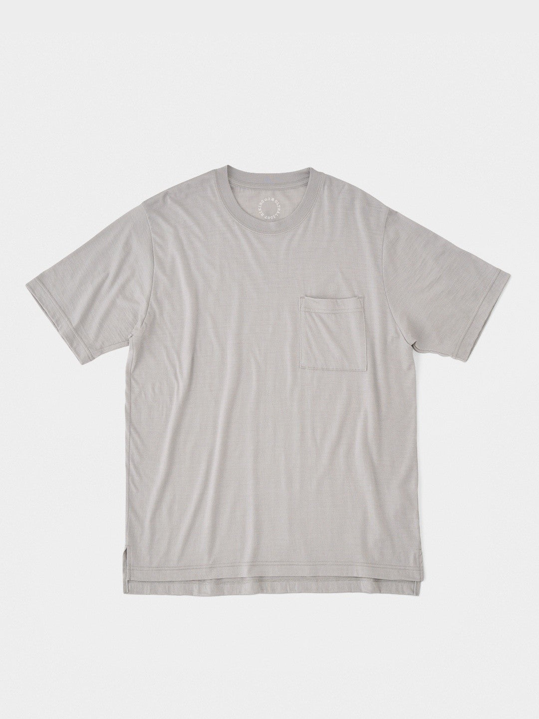 100% Light Merino Pocket T-shirt #Silver Cloud｜山と道