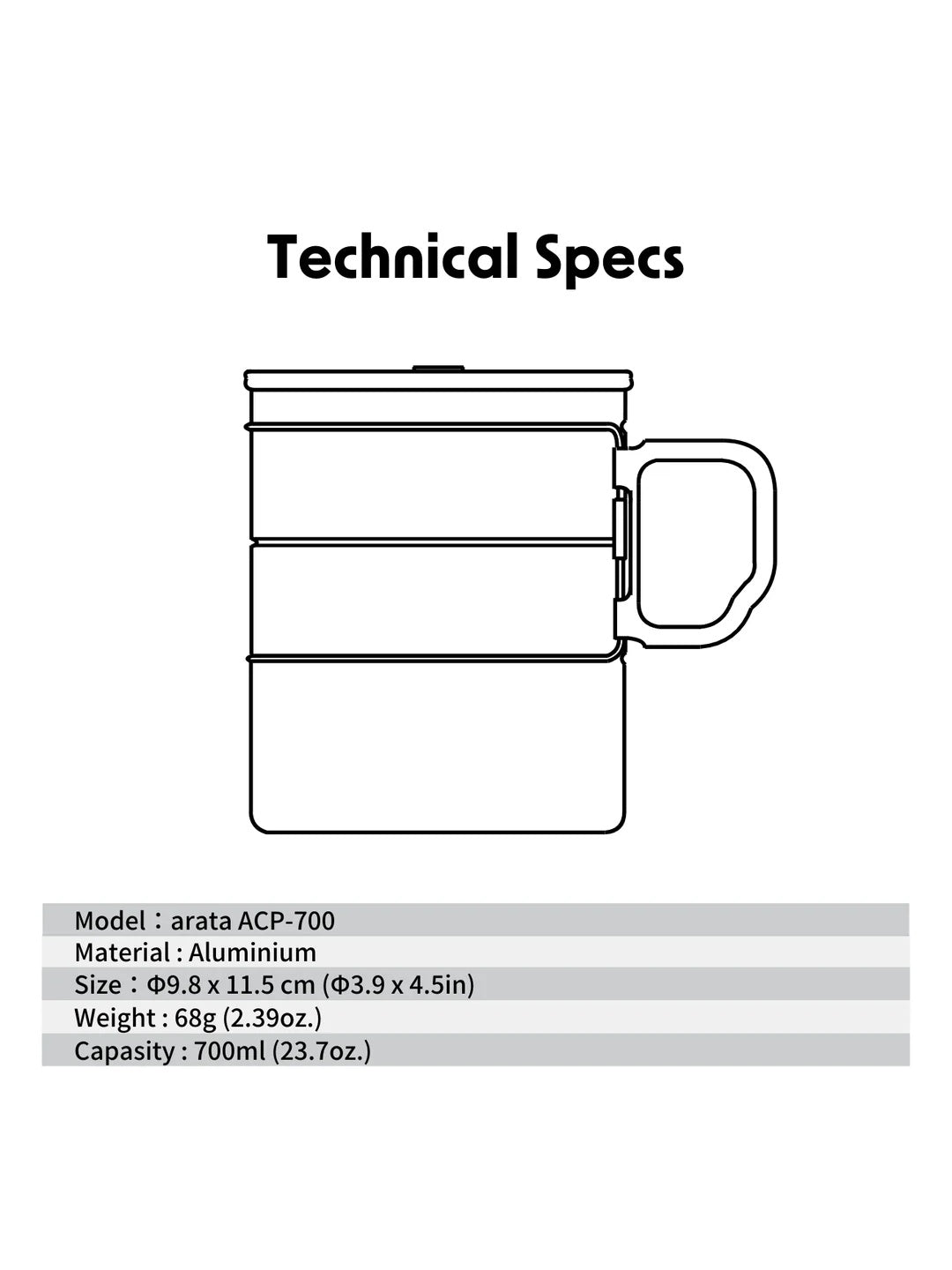 ACP-700（メッシュポーチ無し）｜arata