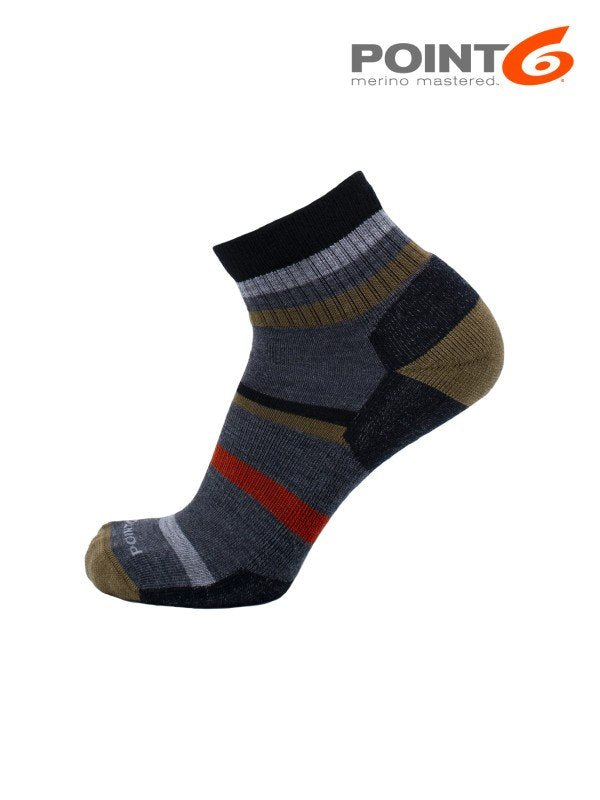 HIKING MIXED STRIPE LIGHT MINI CREW #Black/Coyote [P62565]｜POINT6